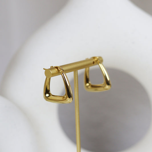 Stainless Steel Gold Plated Earrings #E11
