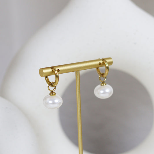 Stainless Steel Gold Plated Earrings #E16