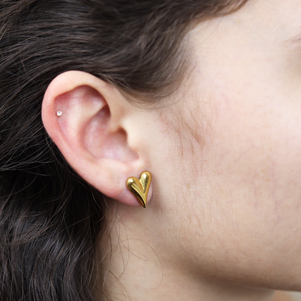 Stainless Steel Gold Plated Earrings #E5