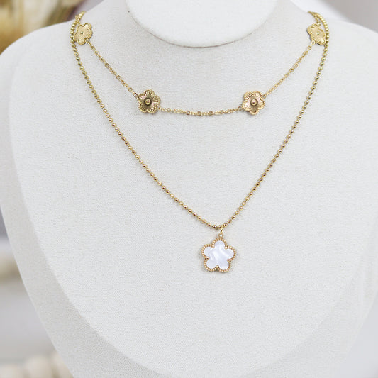 Stainless Steel Gold Plated Necklace #N12
