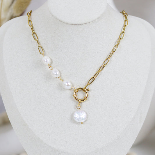 Stainless Steel Gold Plated Necklace #N22
