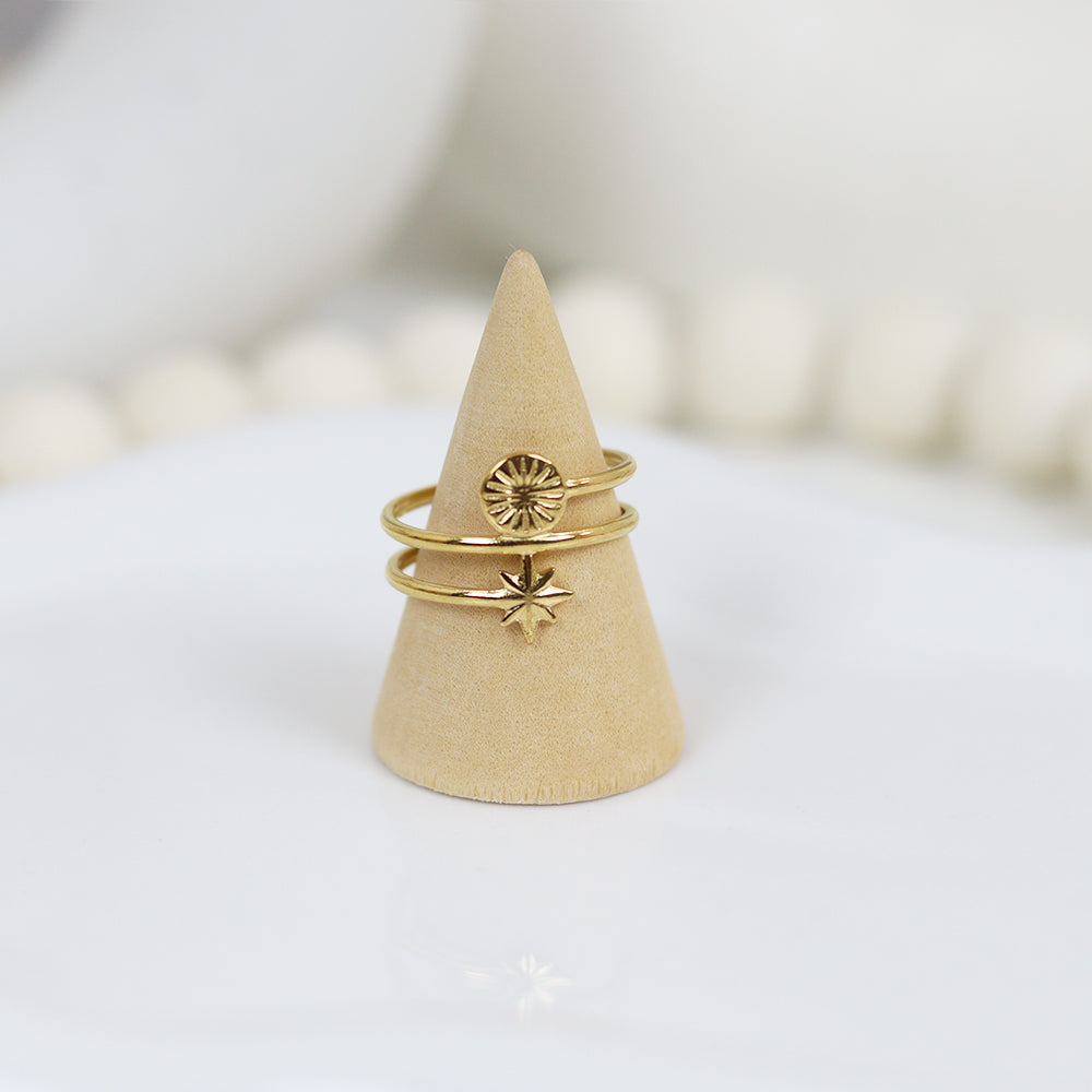 Stainless Steel Gold Plated Ring #R13