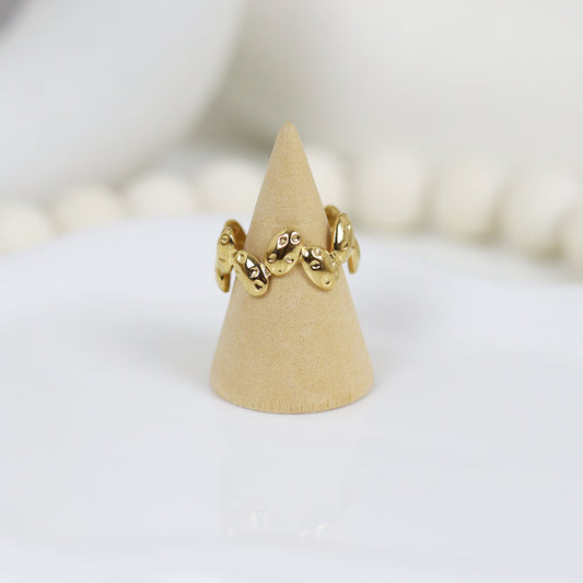 Stainless Steel Gold Plated Ring #R18