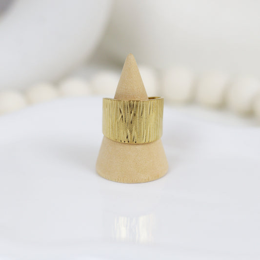 Stainless Steel Gold Plated Ring #R24