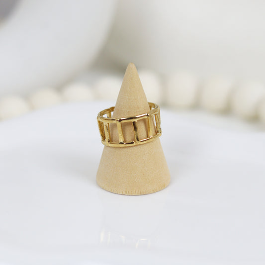 Stainless Steel Gold Plated Ring #R26