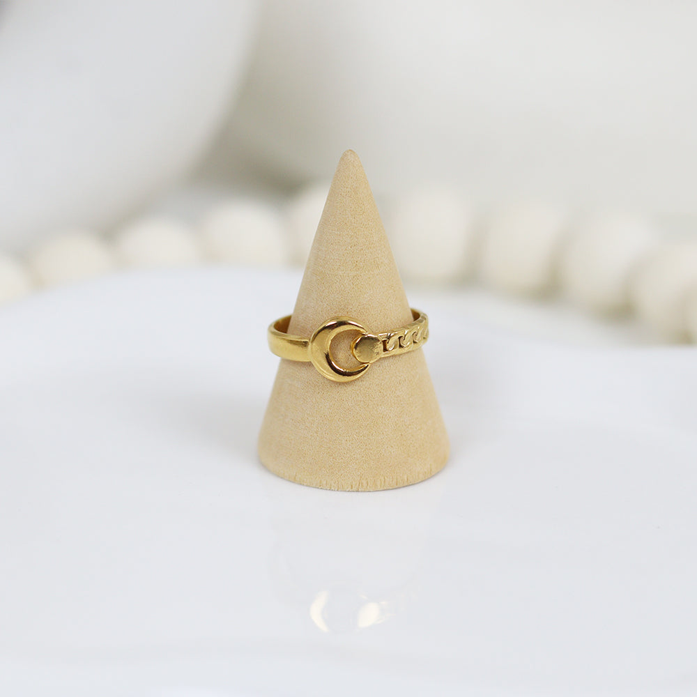 Stainless Steel Gold Plated Ring #R39