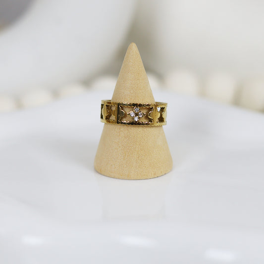 Stainless Steel Gold Plated Ring #R52