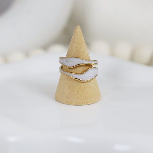 Stainless Steel Gold Plated Ring #R54