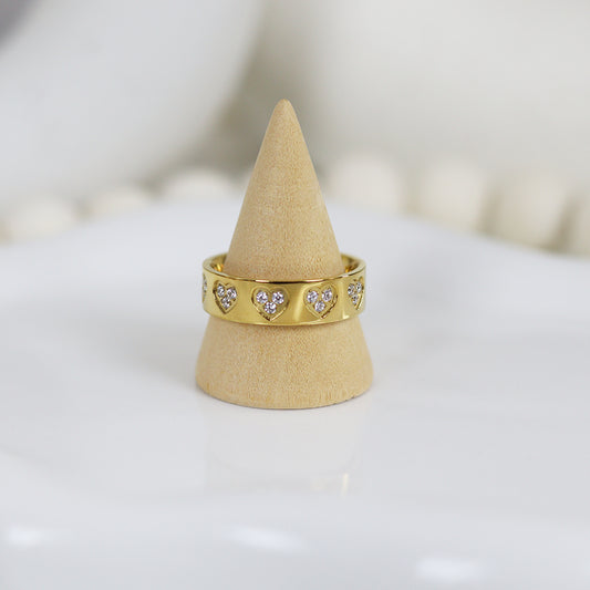 Stainless Steel Gold Plated Ring #R55