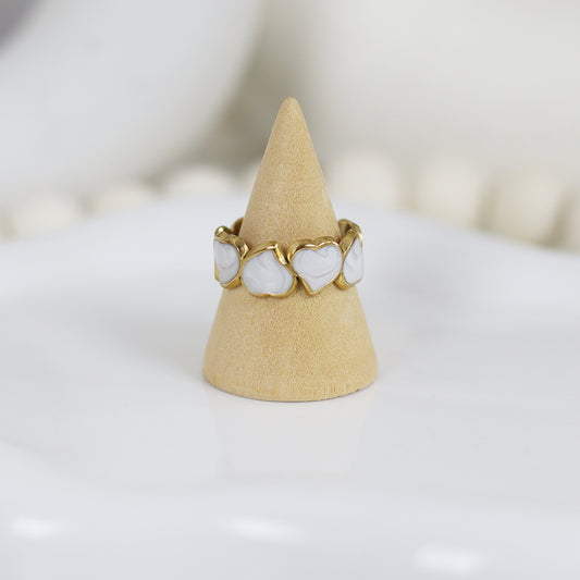 Stainless Steel Gold Plated Ring #R56