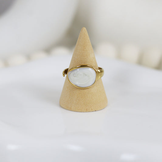 Stainless Steel Gold Plated Ring #R57