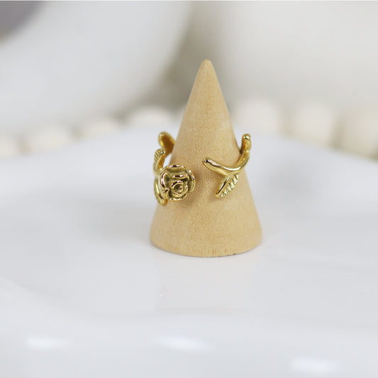 Stainless Steel Gold Plated Ring #R59